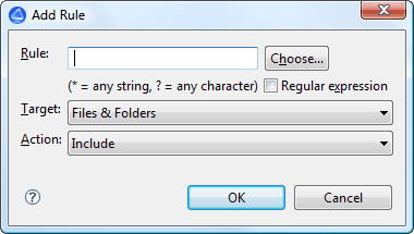 Add/Edit Rule dialog