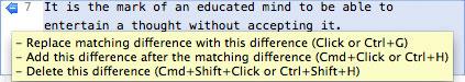 Merge difference arrow