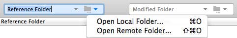 Remote resource dropdown menu