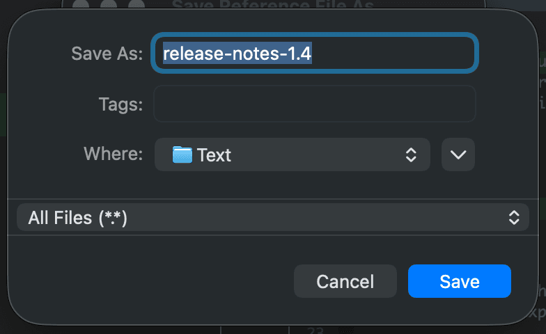 Save File dialog