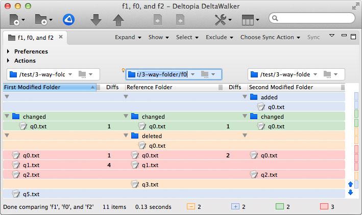 Three-way file comparison image