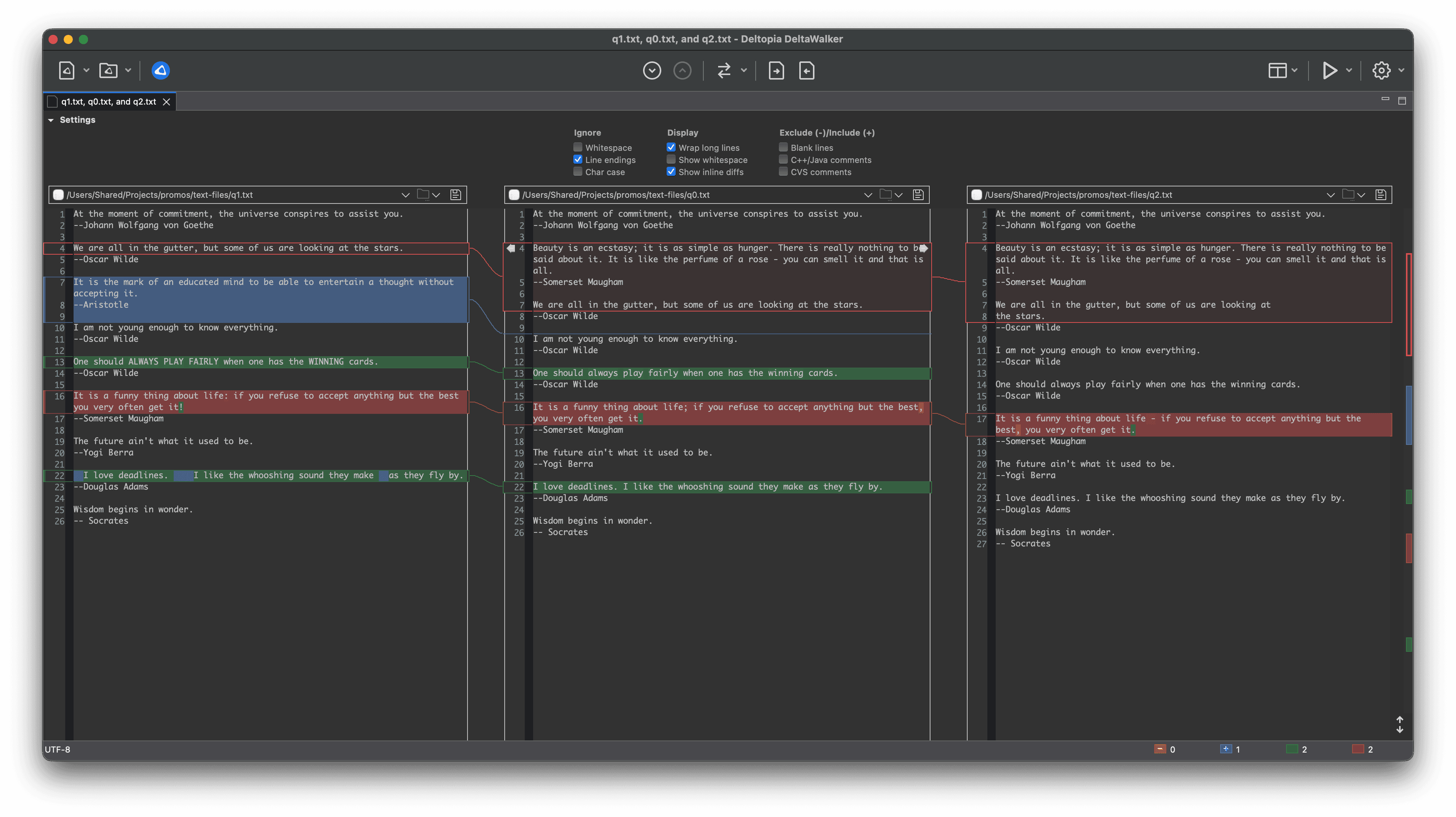 DeltaWalker v3 three-way file comparison and merge