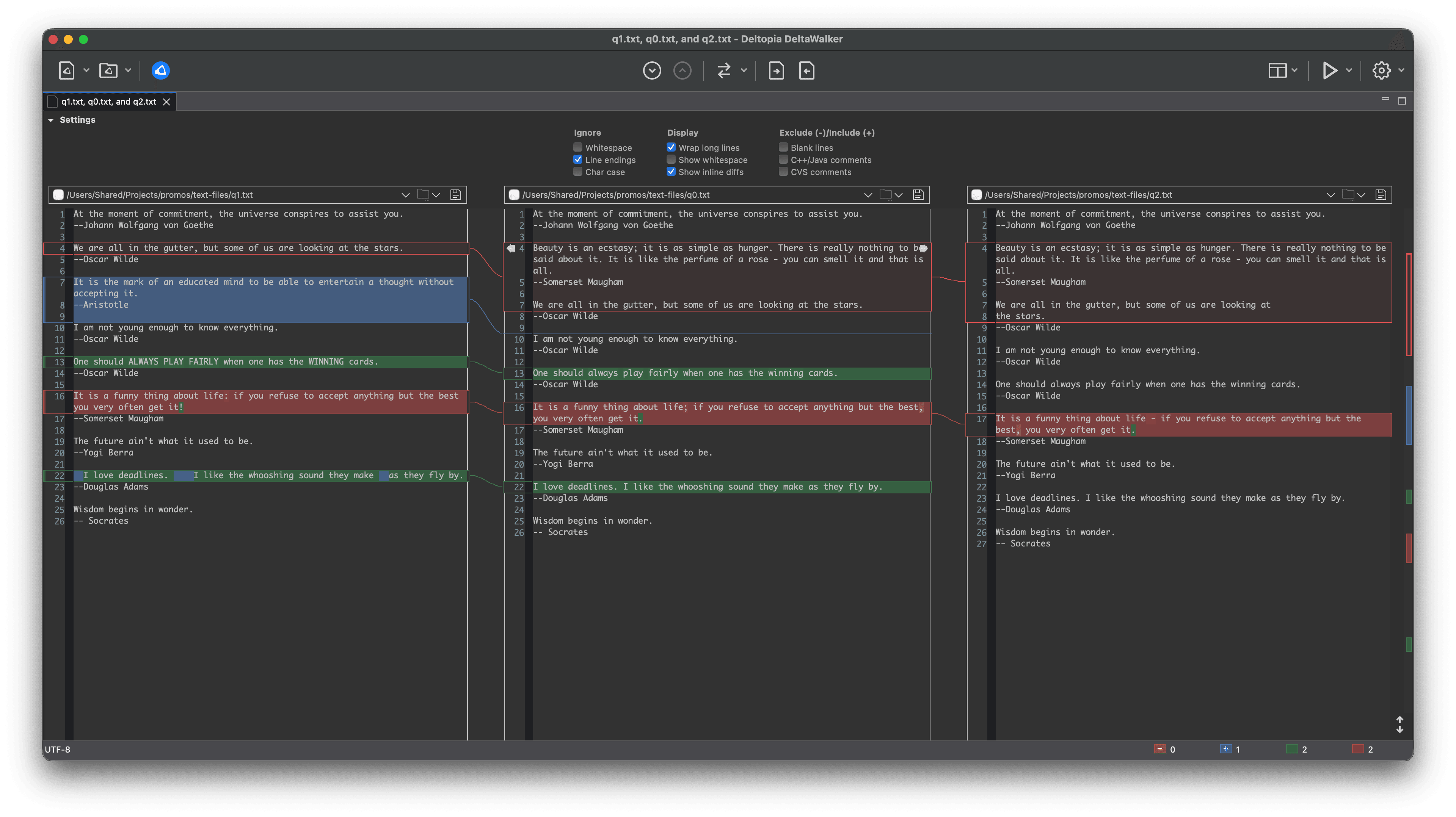 DeltaWalker v3 three-way file comparison and merge